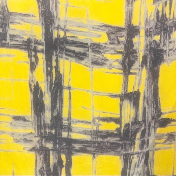 VERA WANG | Layered Detail Silk Blouse Yellow Sz 6 - Picture 10 of 10